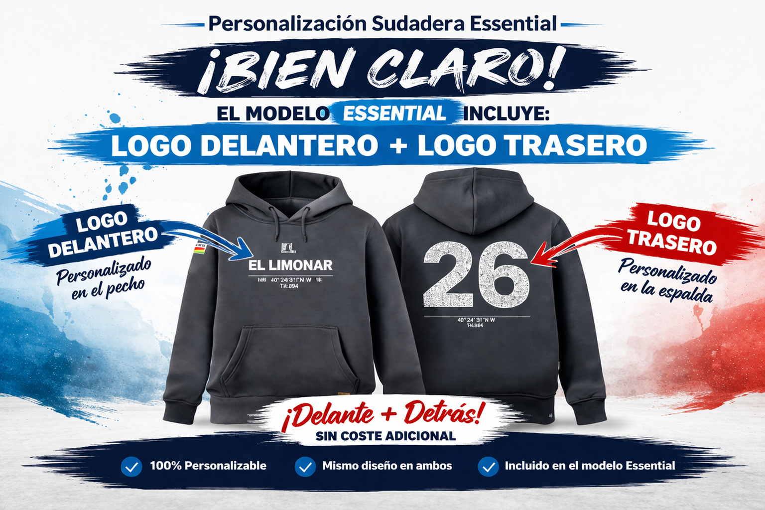 Precios personalizacion Essential logo + logo